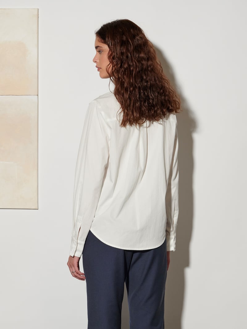 Ivory Embellished Button-Down Shirt with Full Sleeves