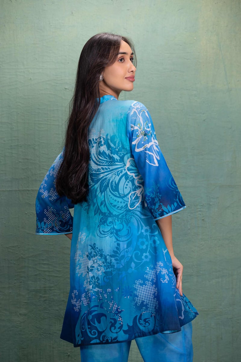 Blue Printed Coord Set