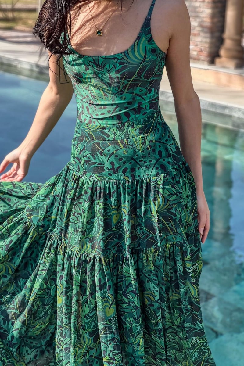 Long Skirt - Emerald Jungle