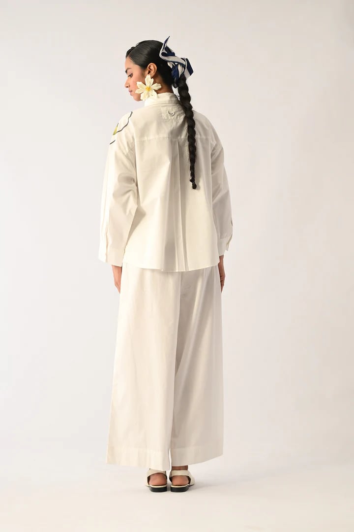 Botanica Ivory  Sky Applique Shirt