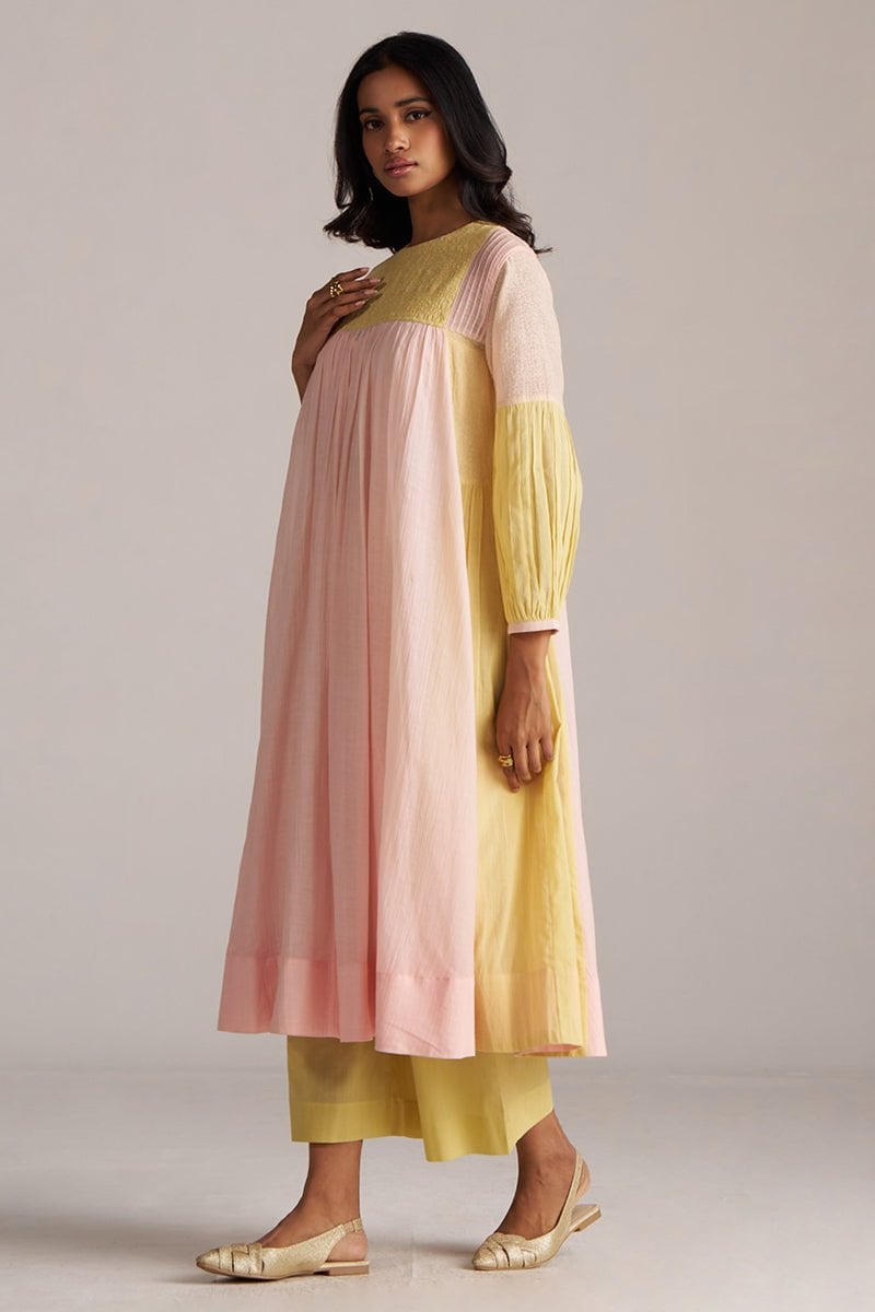 Dusty Citron and Powder Pink A-Line Co-ord Set