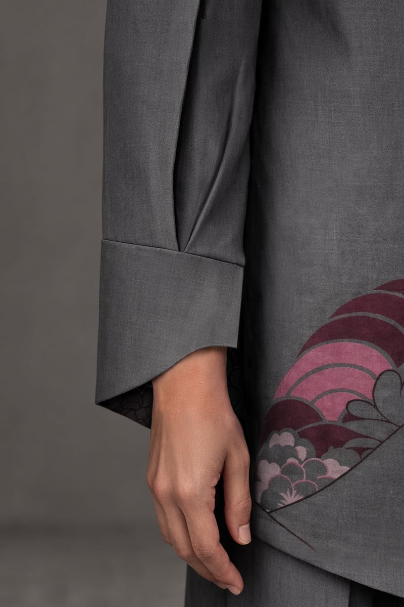 Mizu Graphite Grey Asymmetrical Co-ord Set