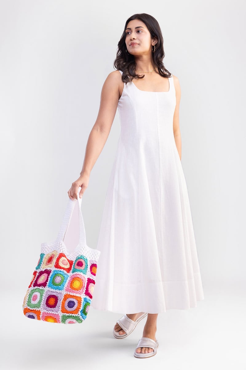 Chand Dress White