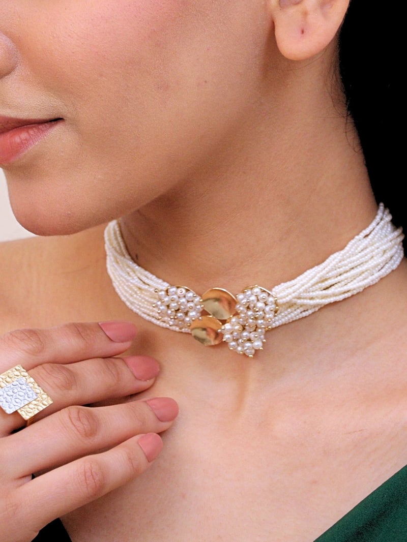 Itihaas Choker for Women Brass 18K Gold Plated