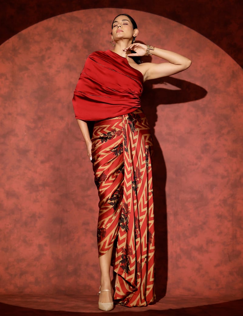 Palladio One Shoulder Gown