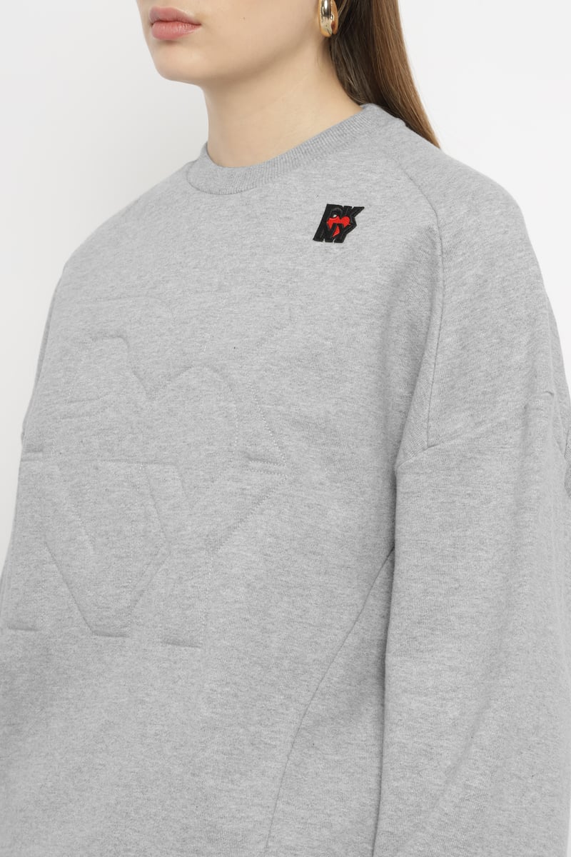 Light Grey Relaxed-Fit Crewneck Sweatshirt
