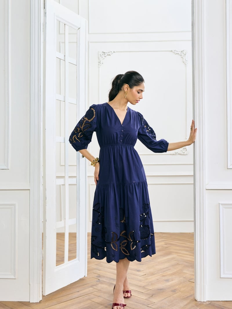 Diana Cutwork Embroidered Dress — Style Island