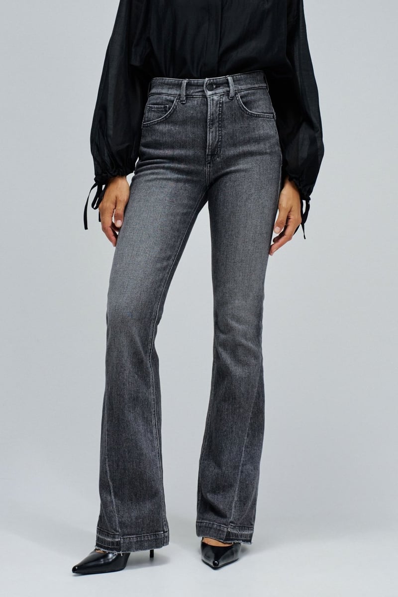 Black High-Rise Flared Jeans — SALSA JEANS