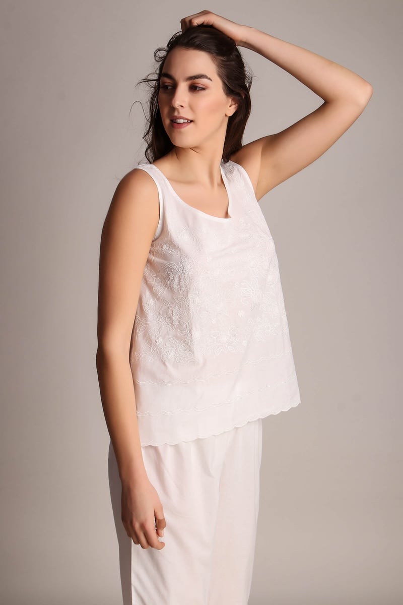 Vanessa, Embroidered Pyjama Suit
