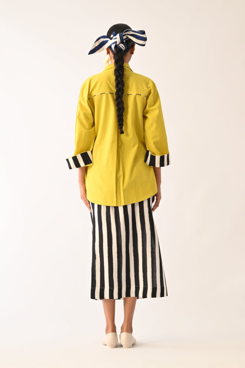 Mono Citrus Psyflora Applique Skirt Set