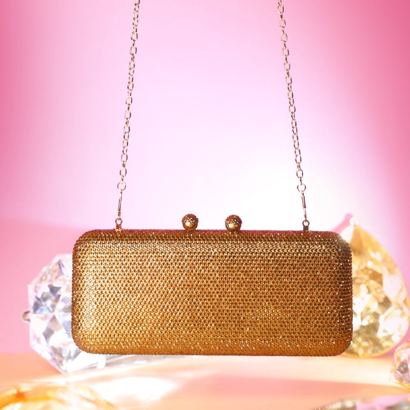 Rect Glitz 3 Gold