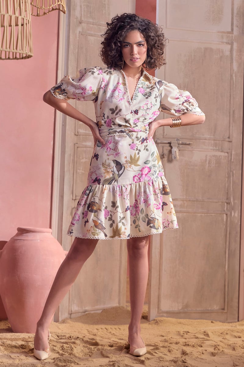 Dainty Spring Hues Short Dress
