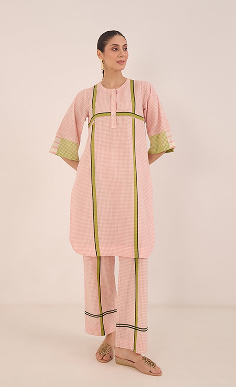 GUL CHECK WITH STRIPE COORD SET