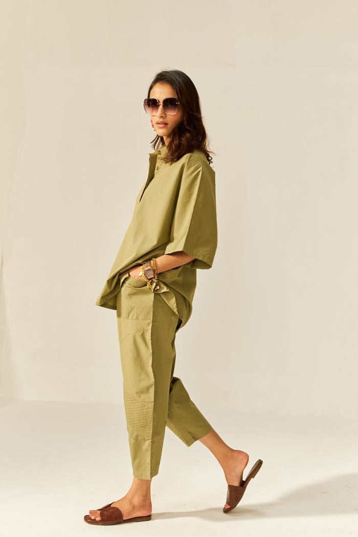 Aloe Oversized Shirt and Tapered Pants Co-ord Set