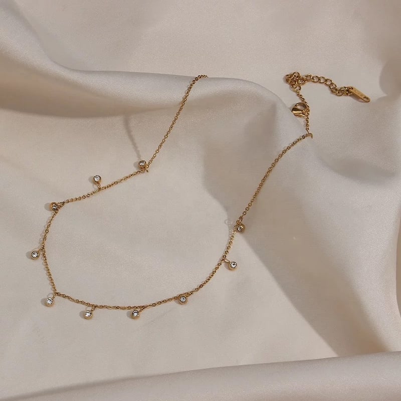 Rhinestone Necklace, Nia