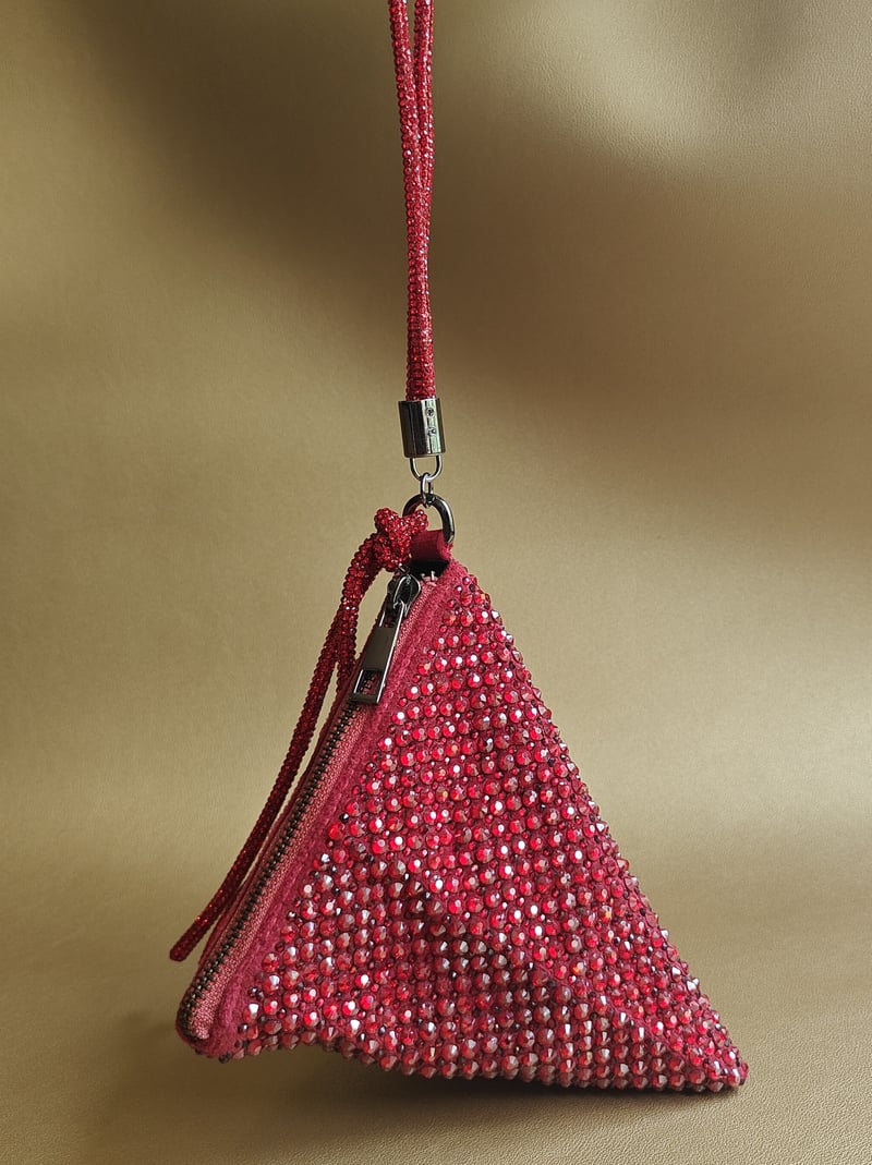 Crimson Red Delhi Wristlet