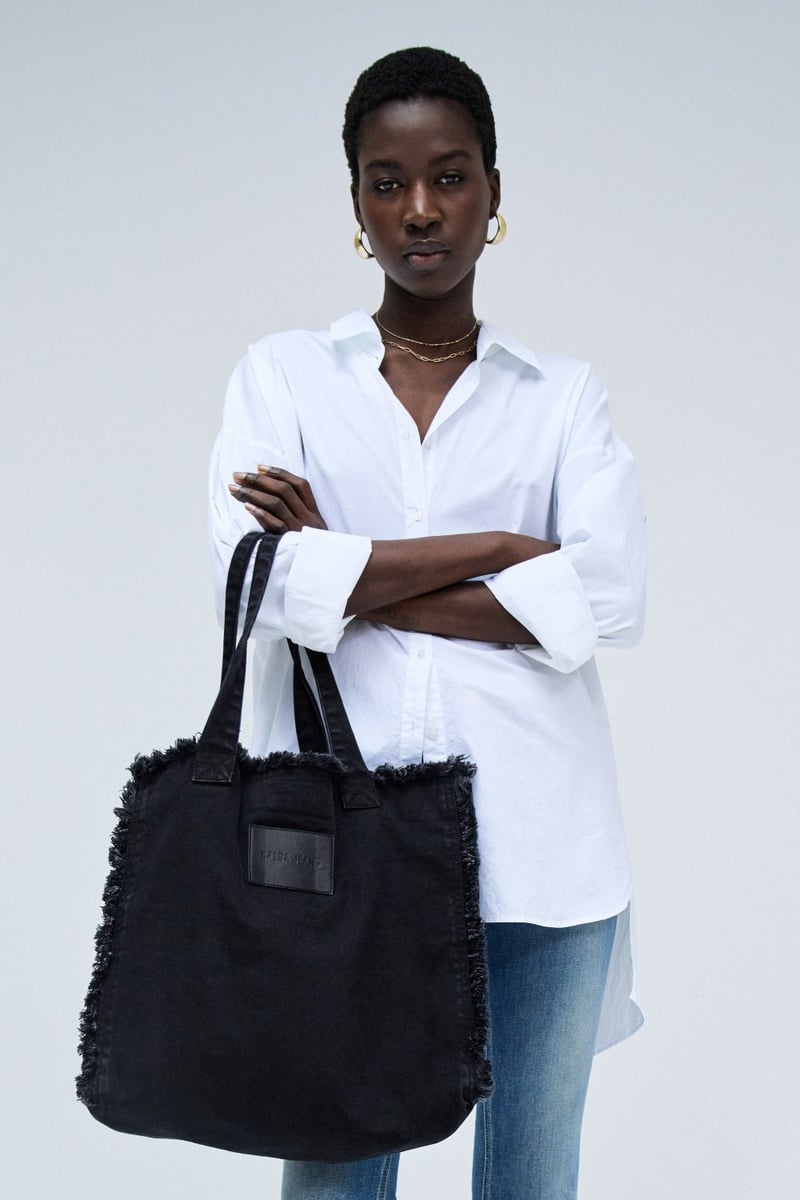 Denim Tote Bag with Logo — SALSA JEANS