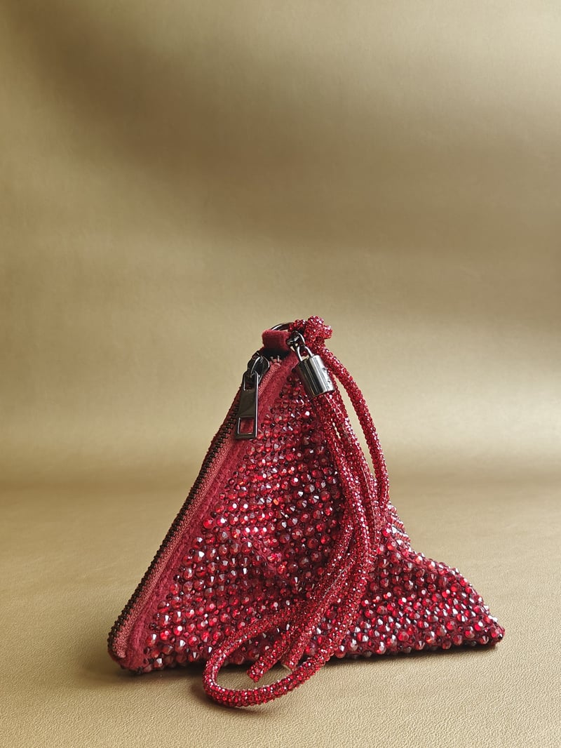 Crimson Red Delhi Wristlet