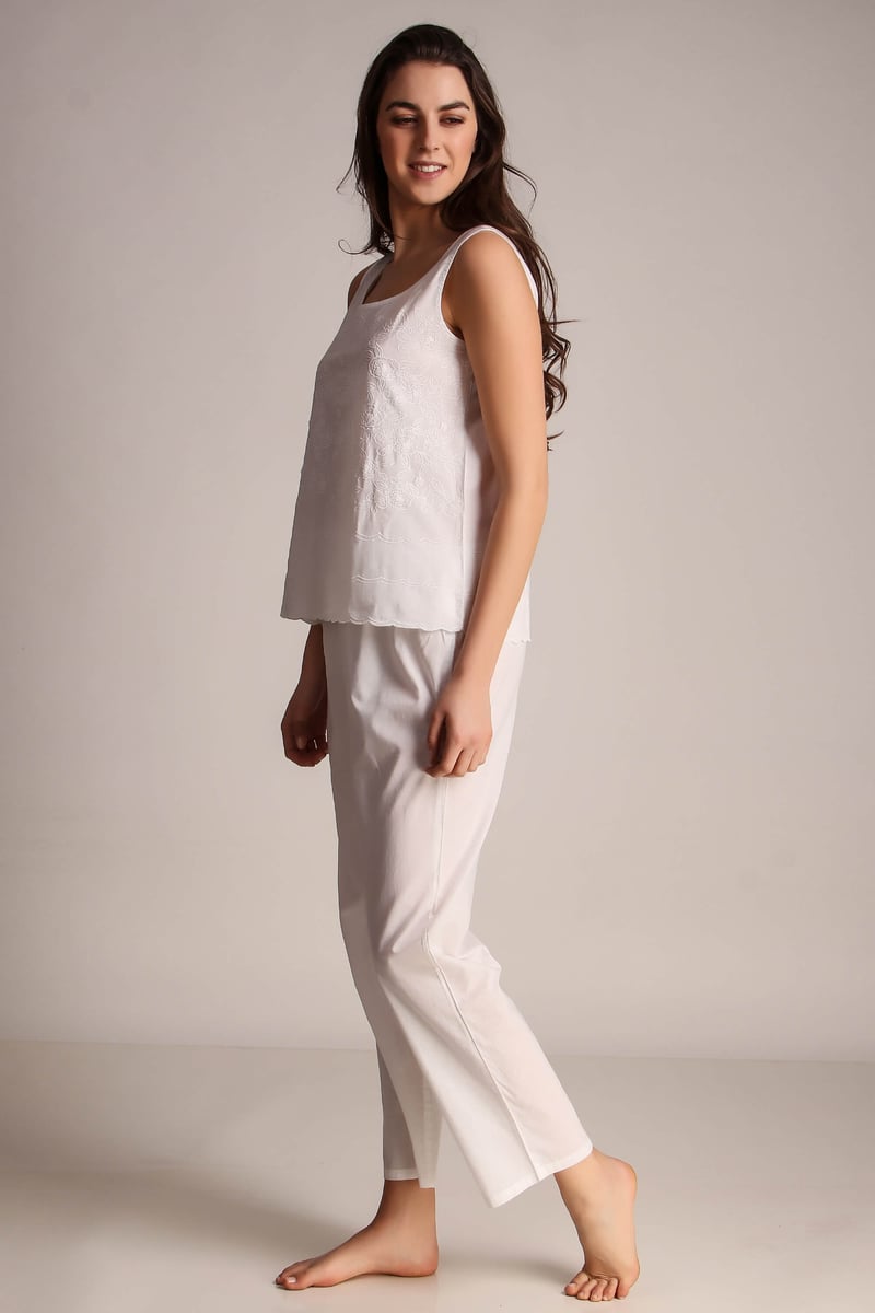 Vanessa, Embroidered Pyjama Suit
