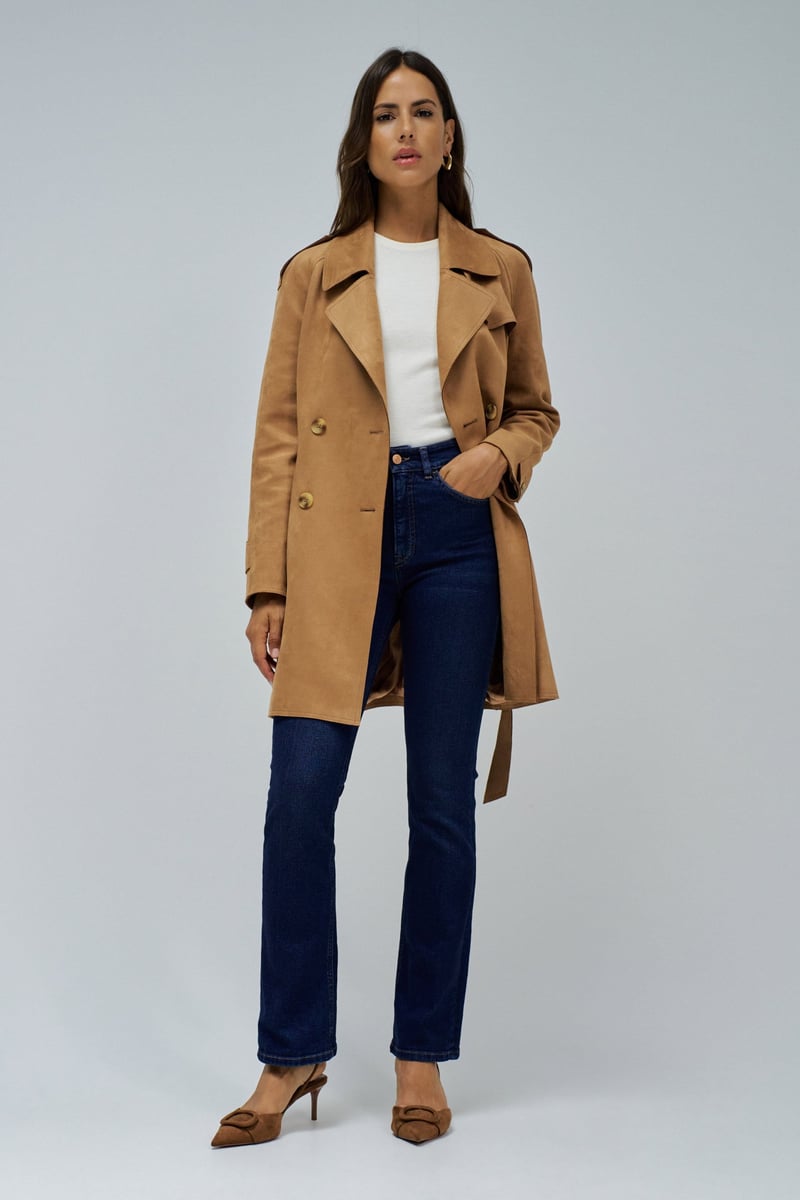 Dark Blue High-Rise Bootcut Jeans