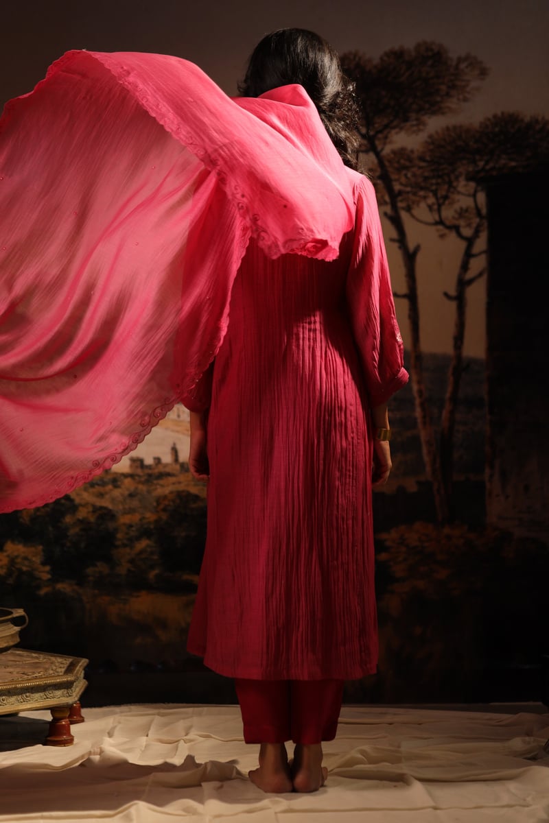 Hot Pink Tonal Dupatta