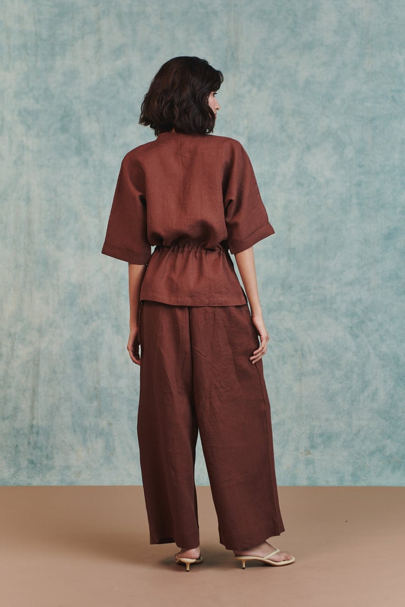 Linen Drawstring Shirt