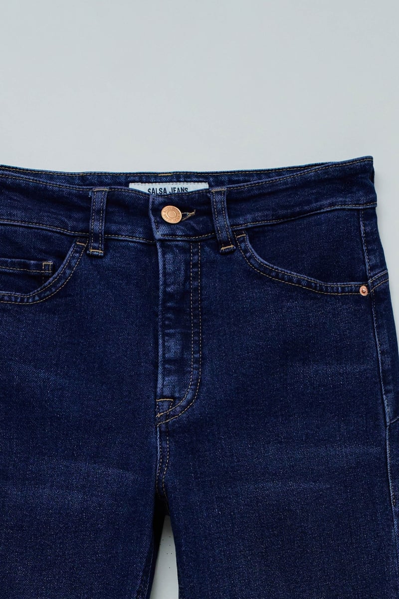 Dark Blue High-Rise Bootcut Jeans
