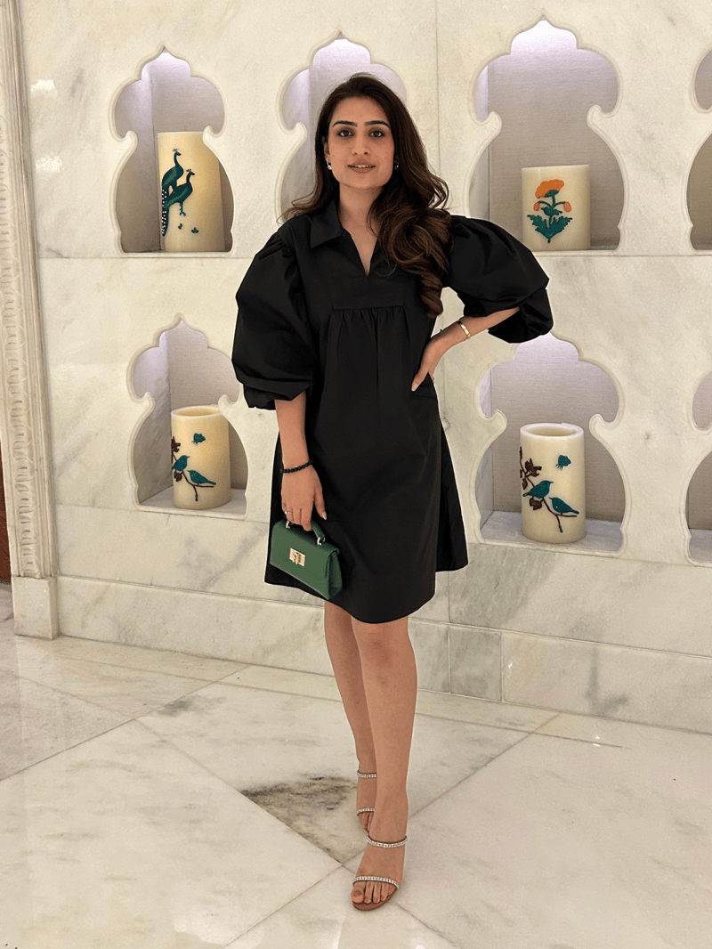 Aperol Poplin Dress