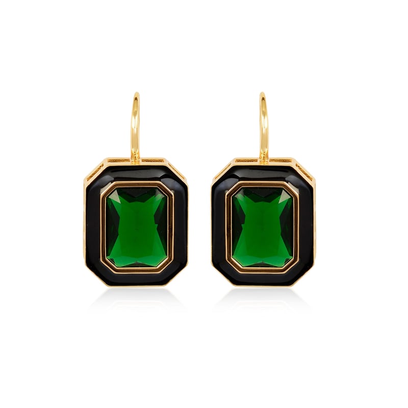 Green Drop Earrings
