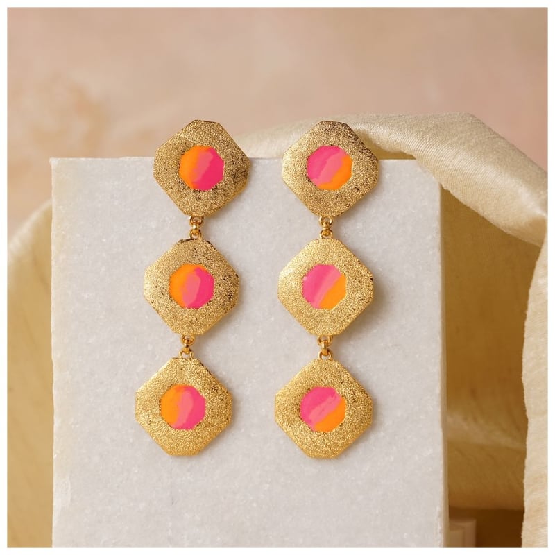 HARMONIE THREE TIER EARRINGS