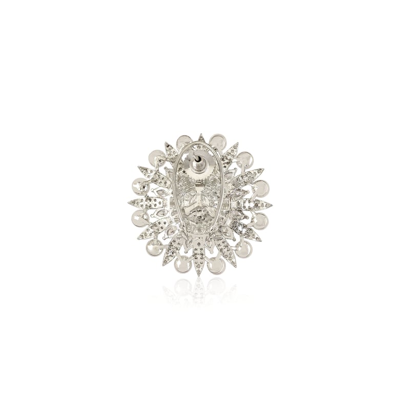 White Sunburst Earrings