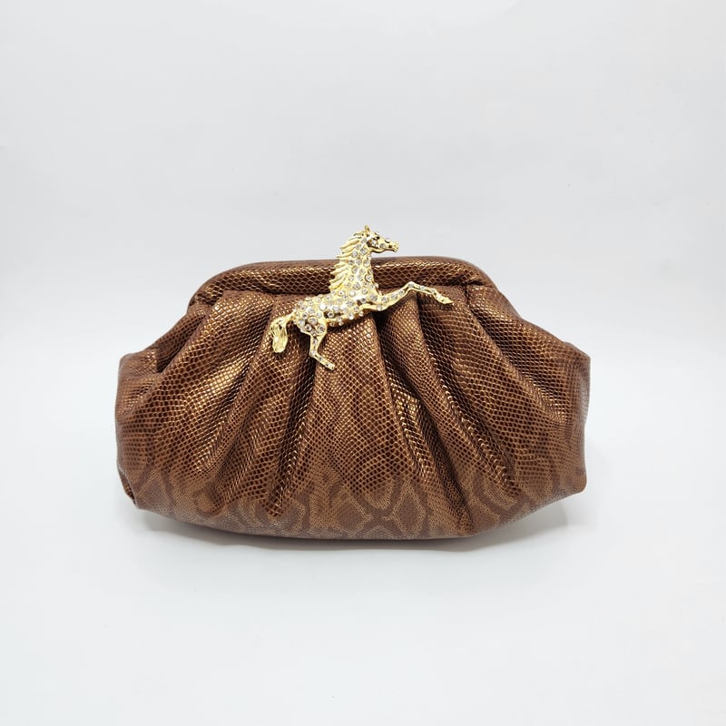 Horse Pouchette In Snake Print