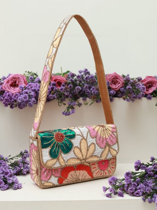 Daisy Baguette Bag with Handle