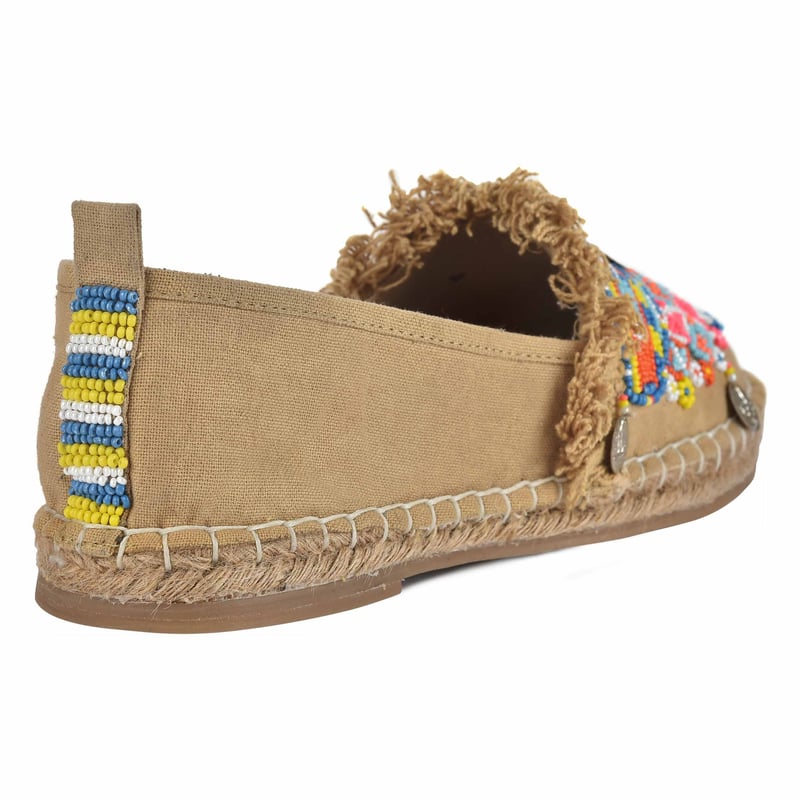 Masai Beaded Espadrilles Beige