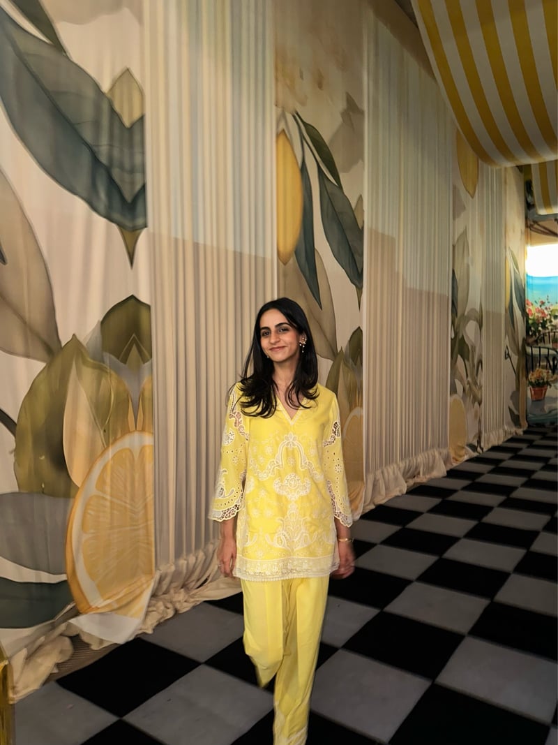 Yellow Cutwork Farshi Co-ord Set