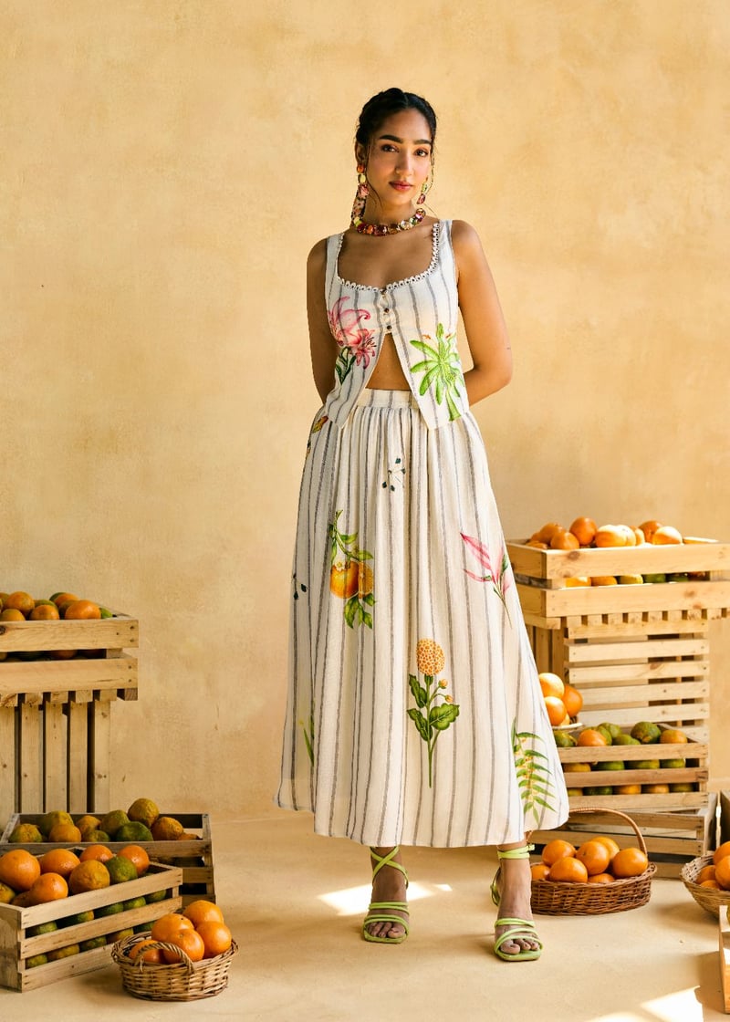 Garden Vest Striped Top