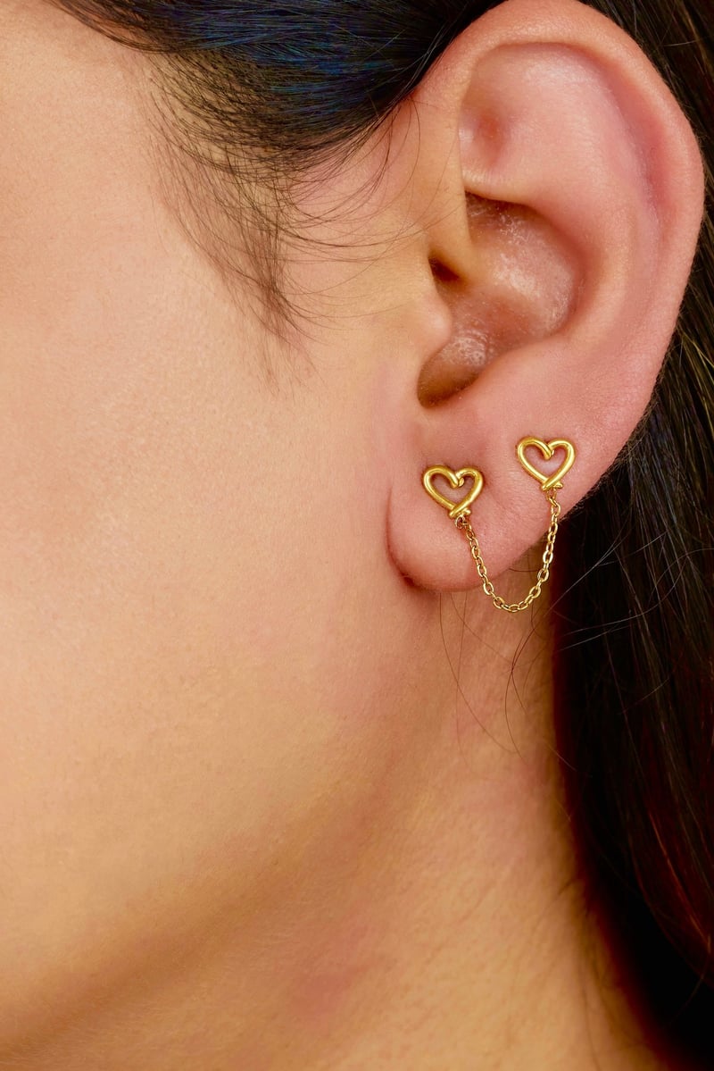 Heart String Earrings