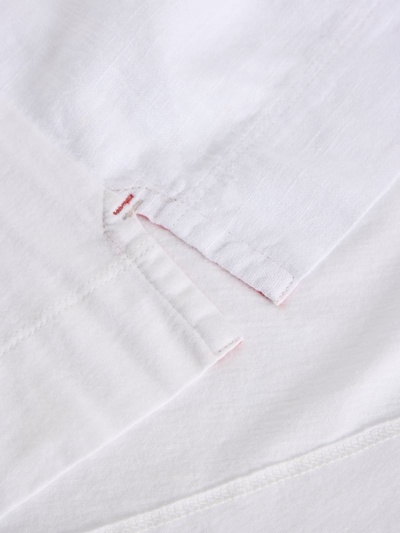 Brilliant White Sleeveless V-Neck Button-Front Top