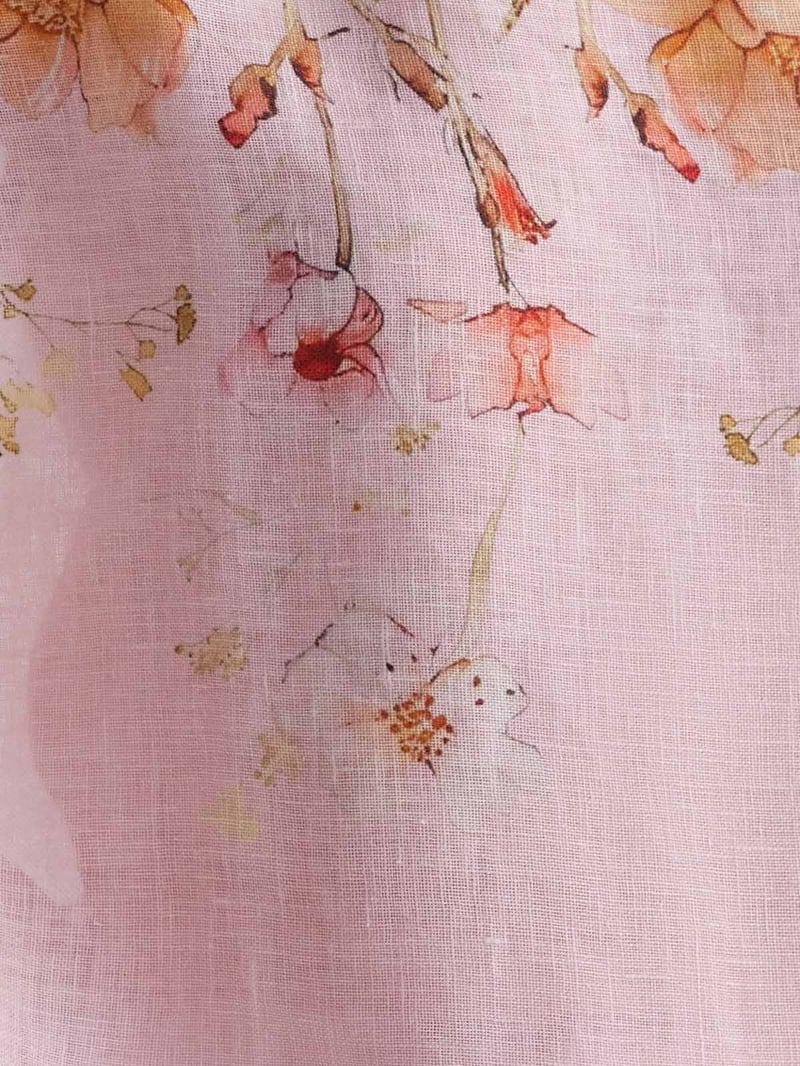 Spring Bloom Gauze Linen Cape and Palazzo Co-ord Set