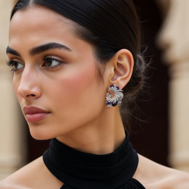Purple Baroque Pearl Earrings — Kesya