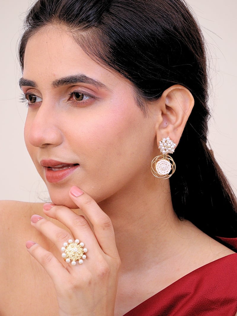 Zareen Brass Earrings for Women 18K Gold Plated