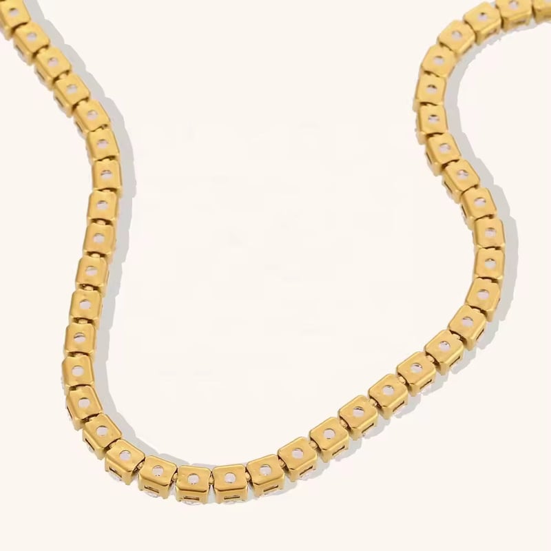 Rhinestone Tennis Necklace, Ruth