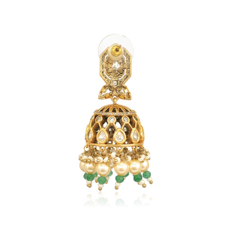 Green Jhumar Earring