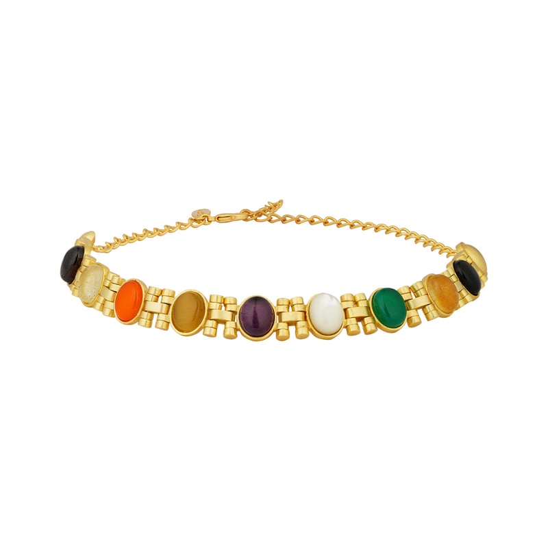 Power Moves Navratna Choker Necklace — Zariin