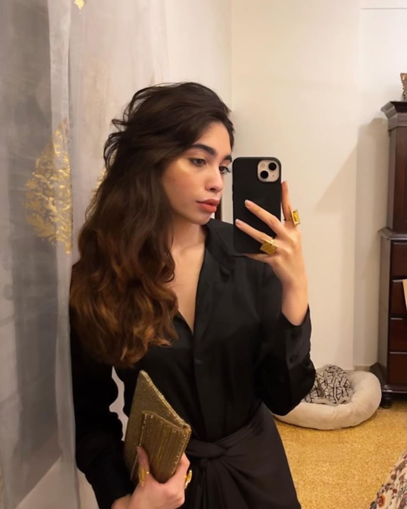 Black Satin Shirt and Sarong Skirt Co-ord Set