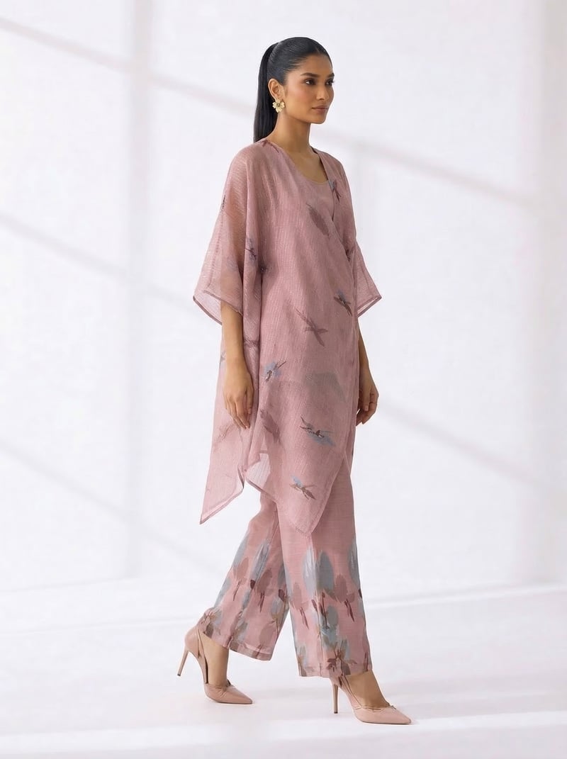 Pink Lotus Kaftan & Pant