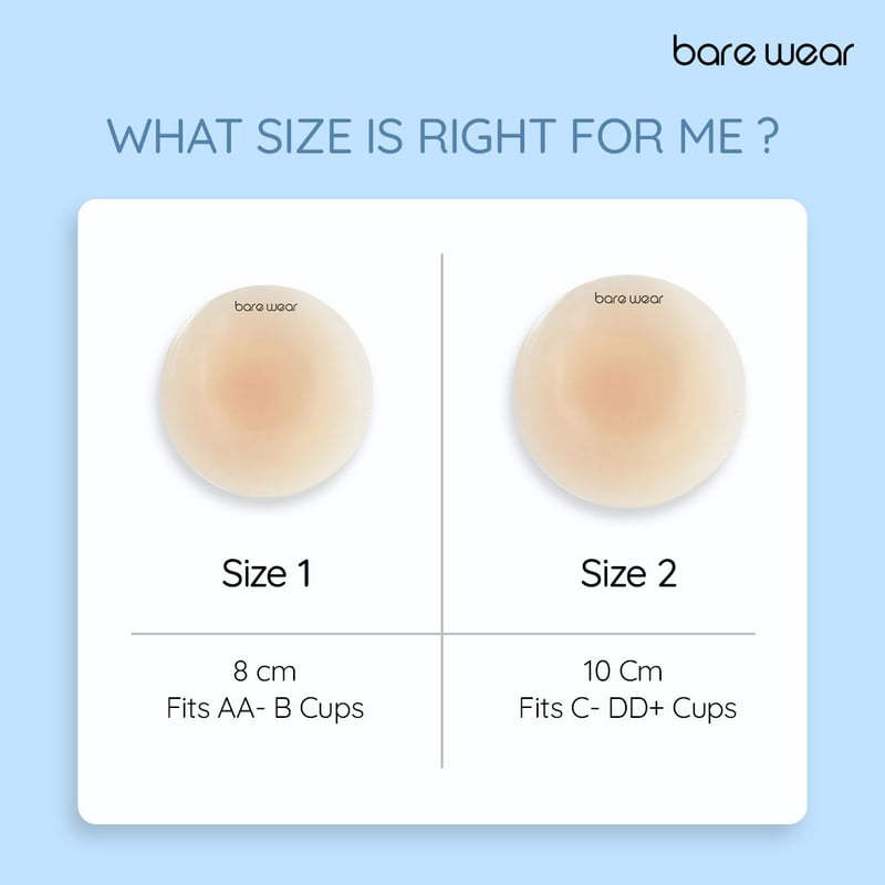Non-Adhesive Nipple Covers 10 cm (Skin)