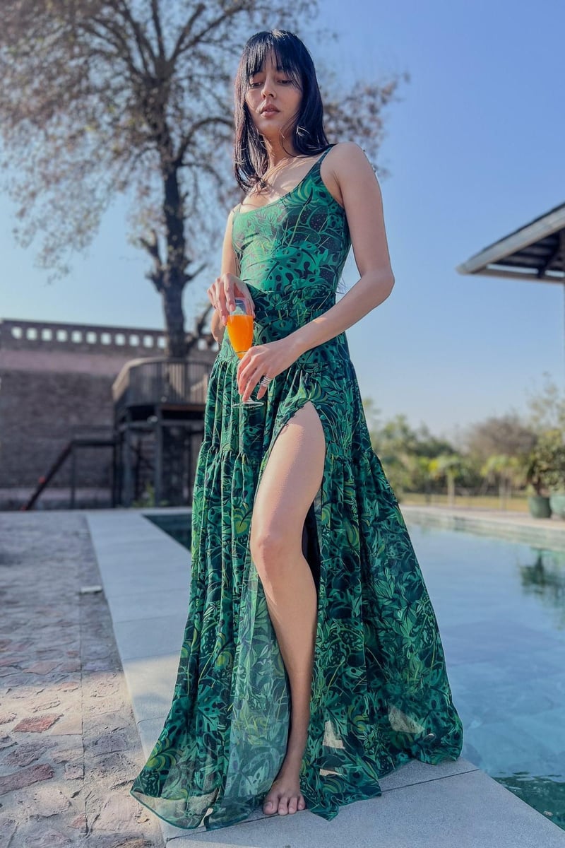 Long Skirt - Emerald Jungle