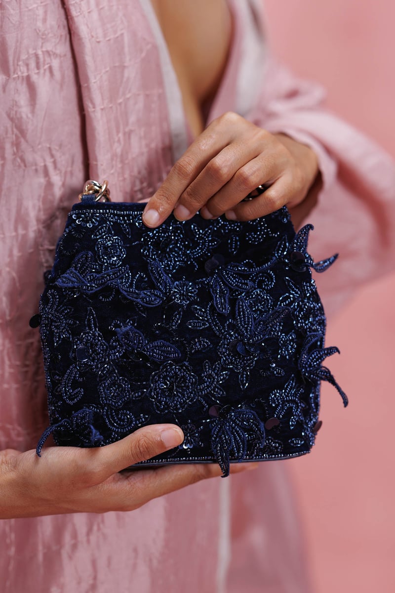 Seher Blue Potli Bag
