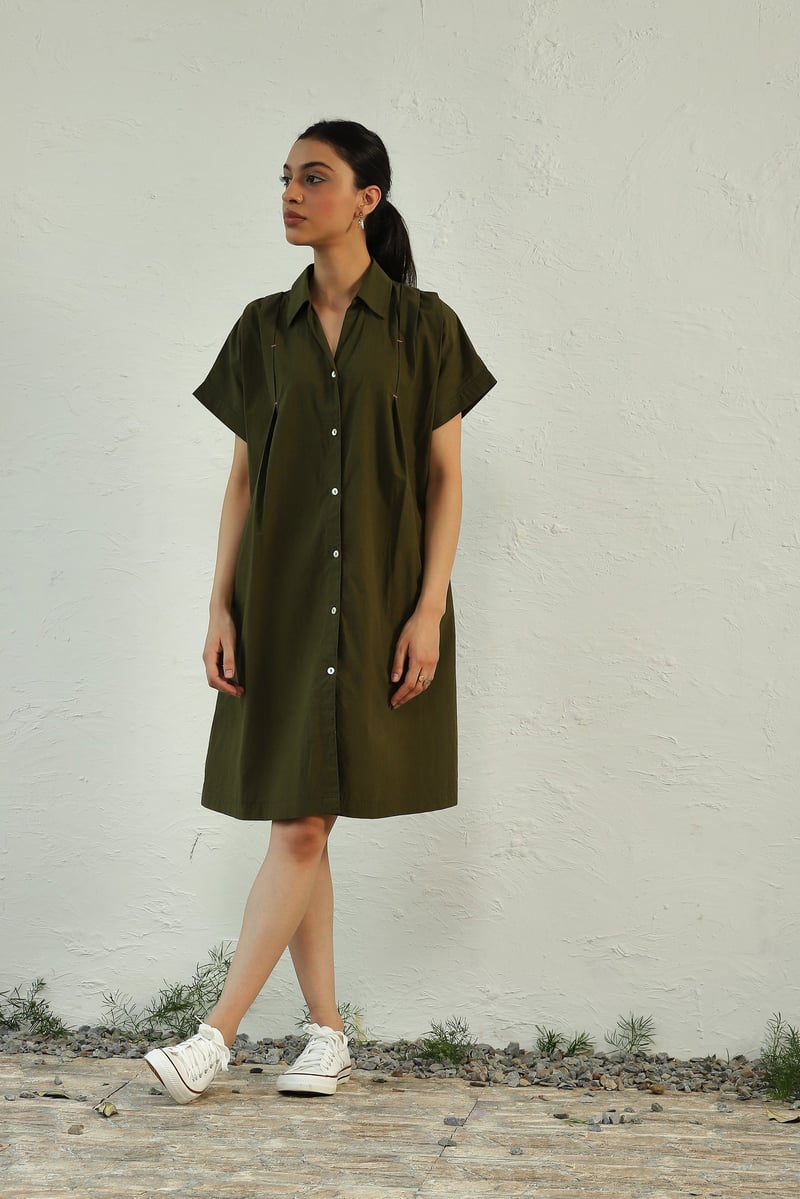 Green Backpackers dress